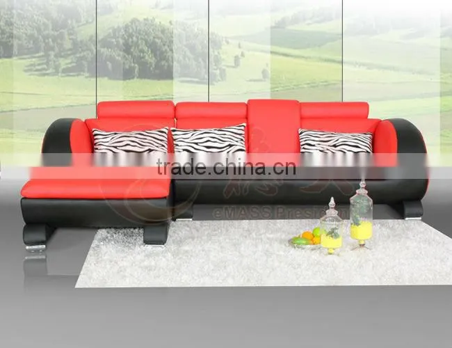 (EM-ls6015) New style unique design italian sofa in top grain leather