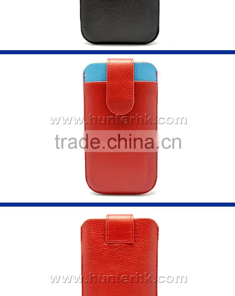 Genuine Leather Pull Up Pouch For Samsung Note2