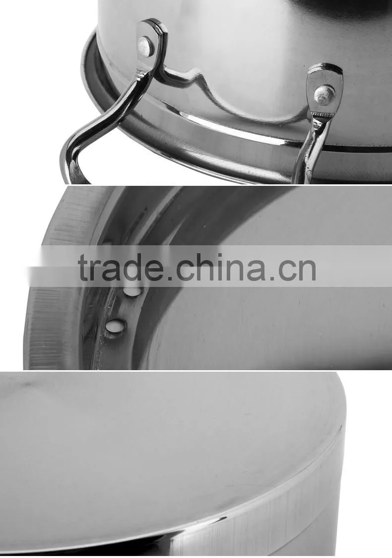 caitang stainless steel capsule bottom soup pot with glass lid/ kitchen cooking utensils sets