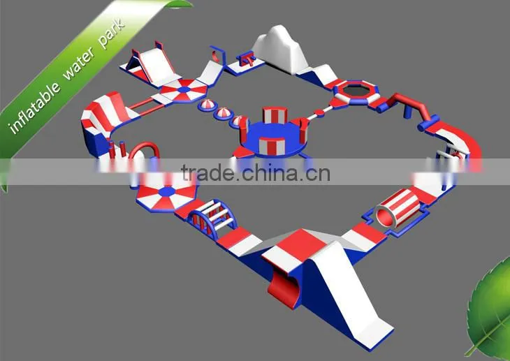 inflatable water park for adult playing in the sea,water parks design
