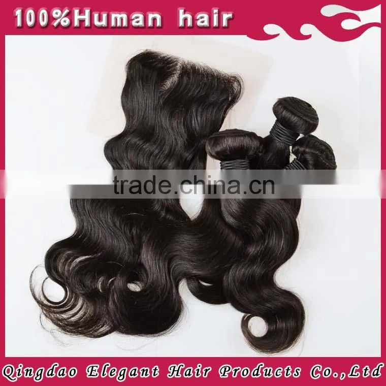 Alibaba top quality remy lace front closure with baby hair