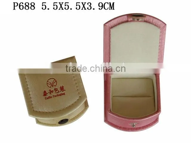 P685 Luxury PU Leather Jewellery Pendant Box Packing With Button