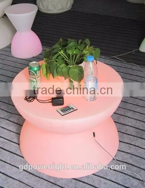 PE Plastic Bar Table with LED lights and remote 6040D