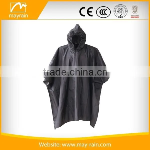 Adult waterproof high-grade PVC raincoat poncho with hood