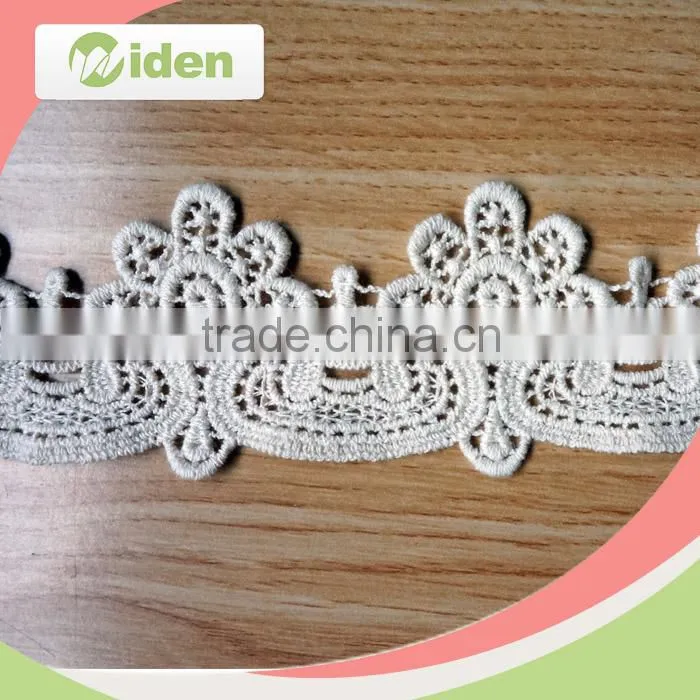 Hot selling water soluble lace fabric floral pattern embroidery patch