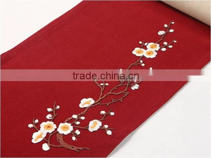 customized size Chinese Classical wintersweet elegant simple nylon table runners