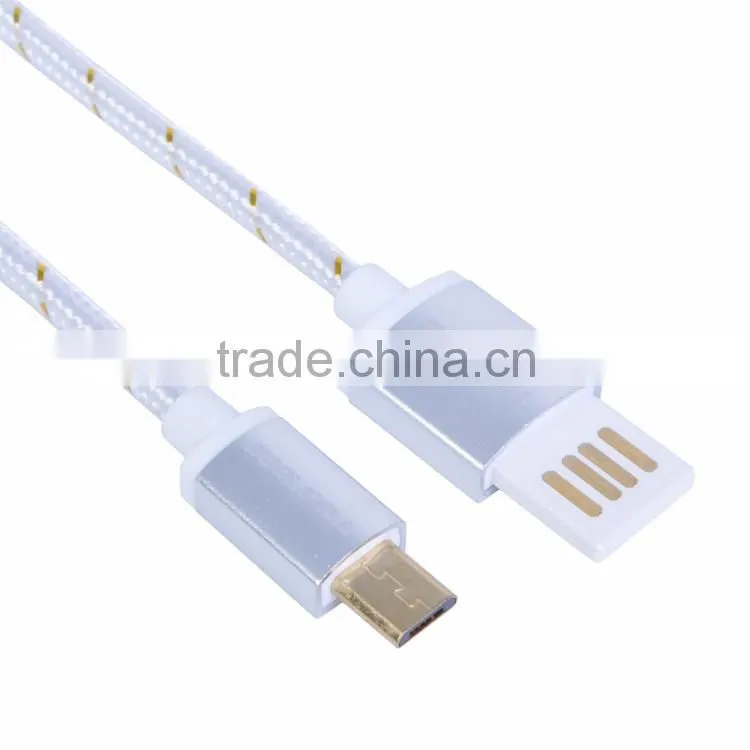High quality super fast charging Noodle flat 1.5 M dual usb cable micro usb data cable for Samsung