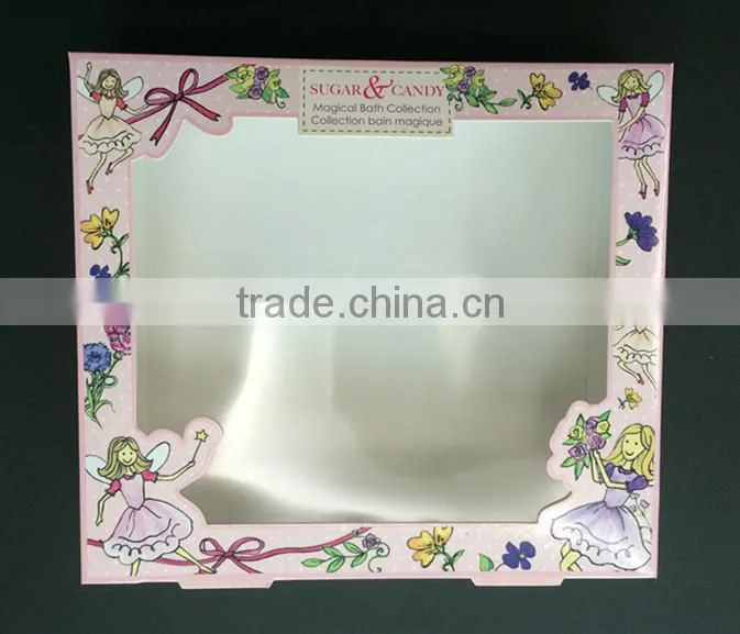 Professional custom high quality, beautify cosmetic packaing boxes with pvc window