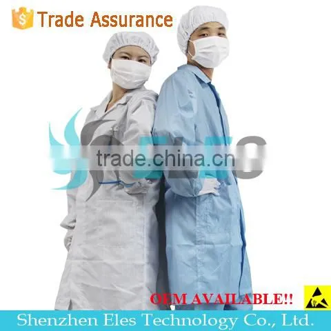 Customization Available 5mm Grid Cleanroom Antistatic ESD Garment