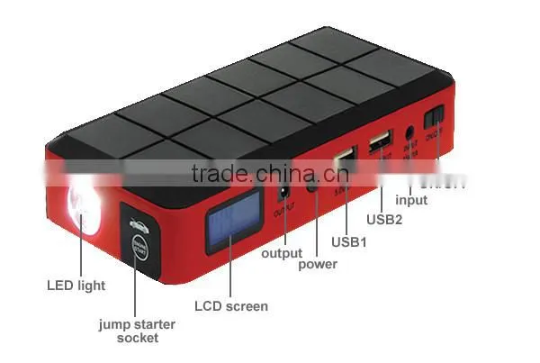 sunpow 12v 12000mah high capacity double usb hot selling jump start booster all in one