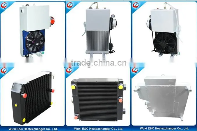 12L Capapity air oil cooler for concrete mixer truck