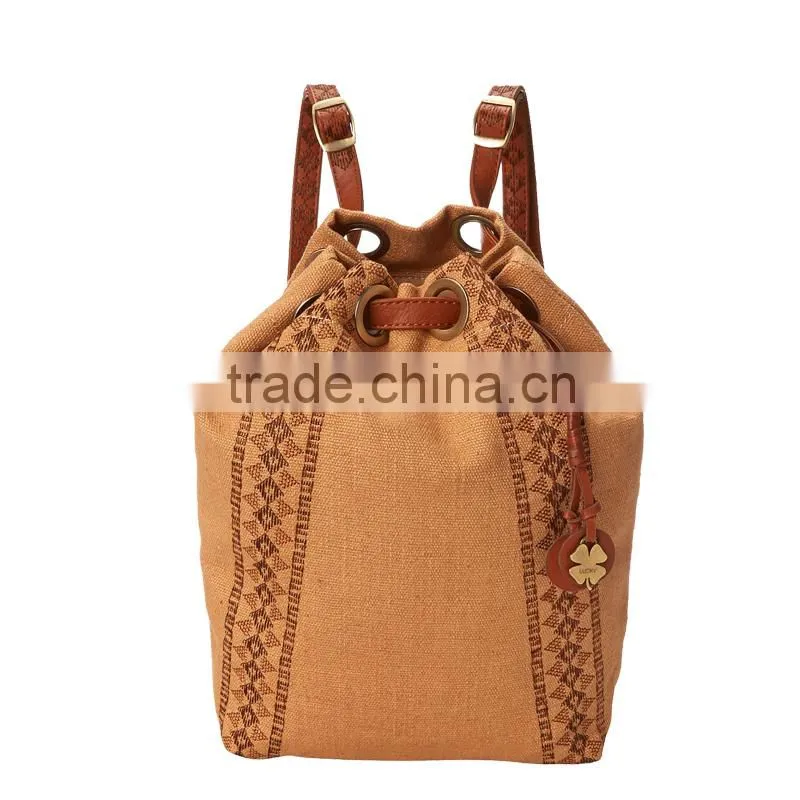 customized drawstring backpack fashion 2016 new products canvas drawstring backpack