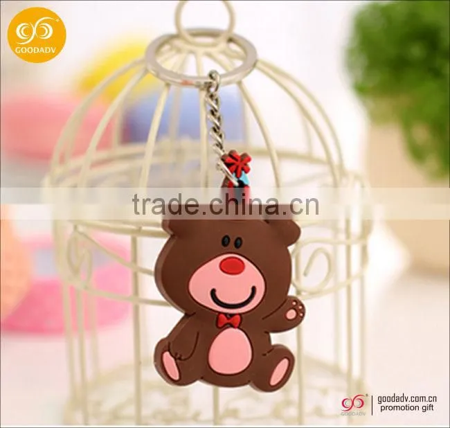 Fashion new products custom soft pvc cartoon character gift keychains