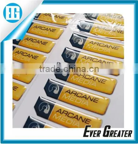 China Epoxy resin dome stickers chrome Epoxy 3d embossed sticker dome dome epoxy