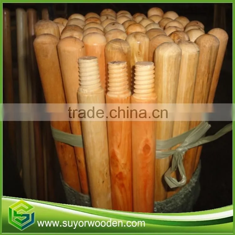 various thread varnish wooden broom handle mop stick