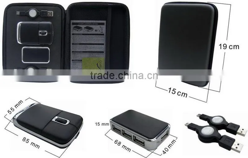 Christmas Promotional Gifts with Heahphone Mouse USB Hub Data Cable