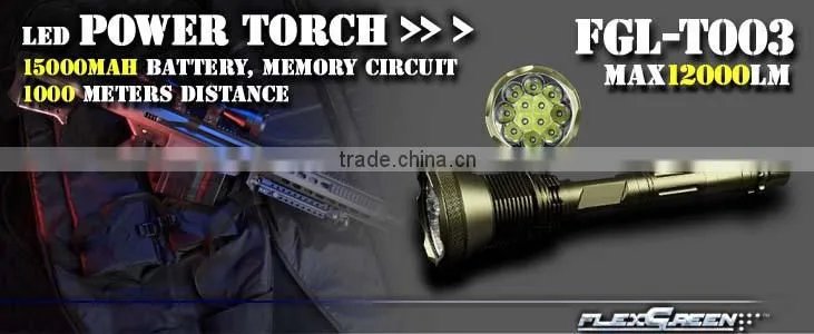 Flexgreen 90w 12000lm high 12xCREE xml T6 led torch