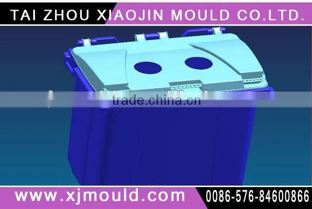 plastic injection garbage bin with pedal and lid moulding