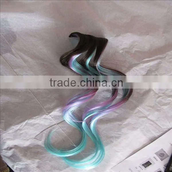 synthetic easy mixed color hair weave extensions