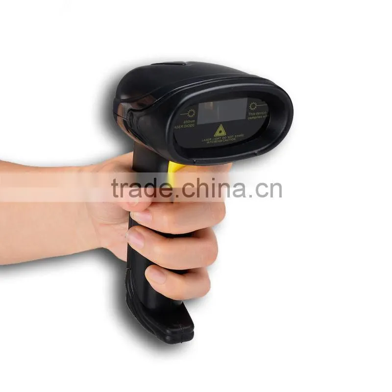 Reader POS Cordless Rechargeable 30~50m 2.4GHz Laser USB Wireless Barcode Scanner