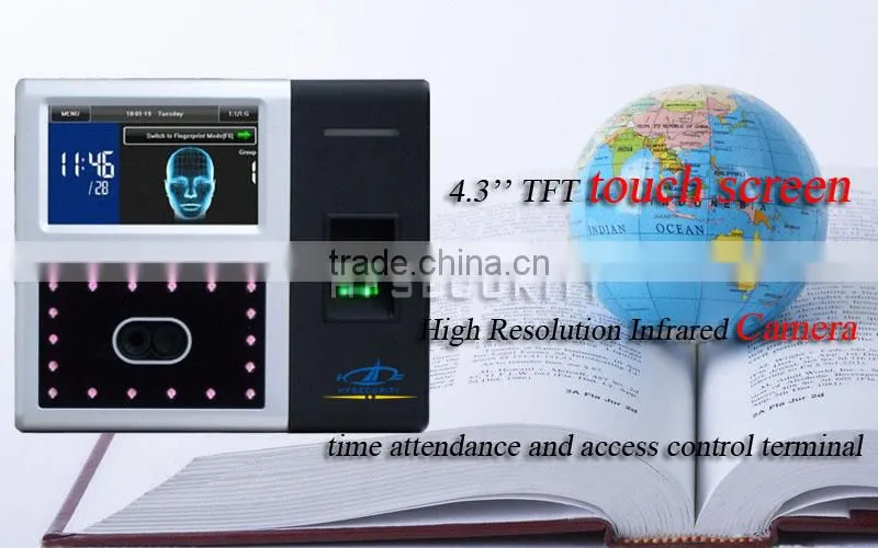 Backup Battery ID Card Printing Eye Scanner Time Attendance Biometric Face Recognition System (HF-FR302)