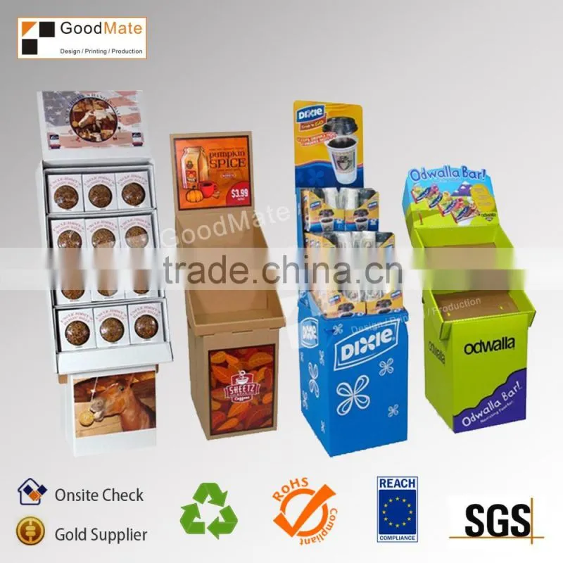 Cardboard Book Display Stands Portable Library Book Shelves