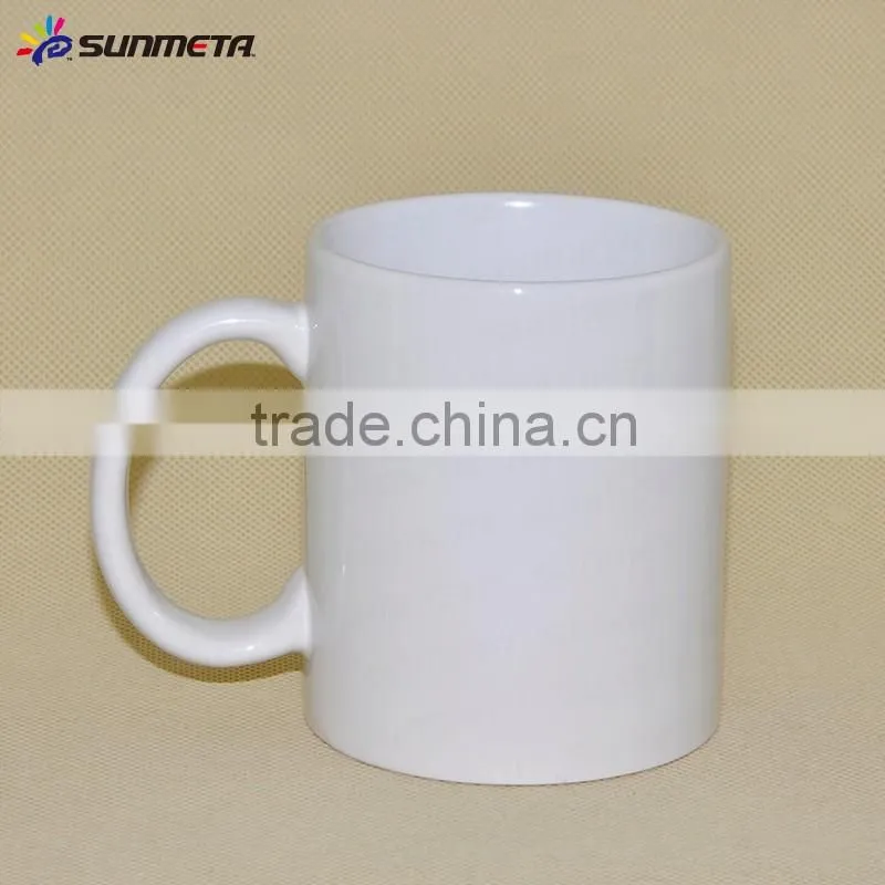 Sunmeta 11oz sublimation inner & handle color mug blue color DIY white mug for gift