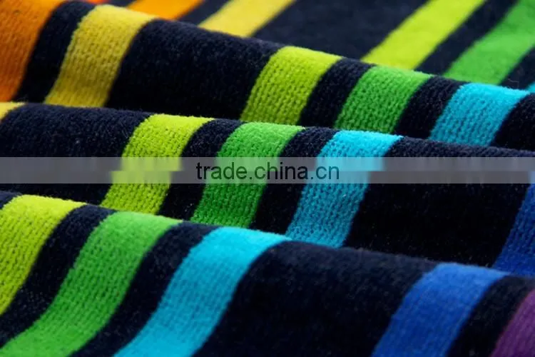 100%cotton jacquard color stripe softtextile cut pile face towel