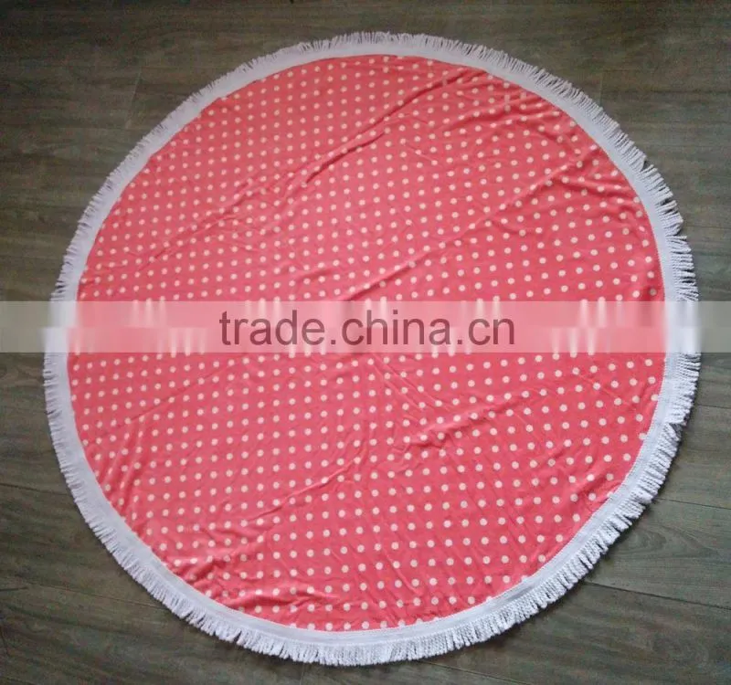 Multifunctional roundie beach towel wholesale