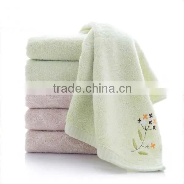 wholesale 100% cotton Sirospun embroidery logo towel towel set