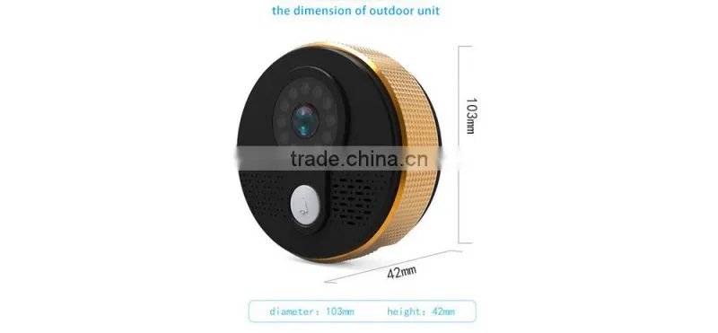 DC5V powered IP WiFi doorbell See your visitor day or night, rain or shine.