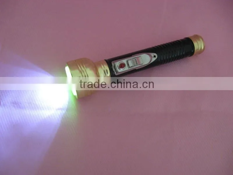 Metal mini led torch black body glod-plated flashlight