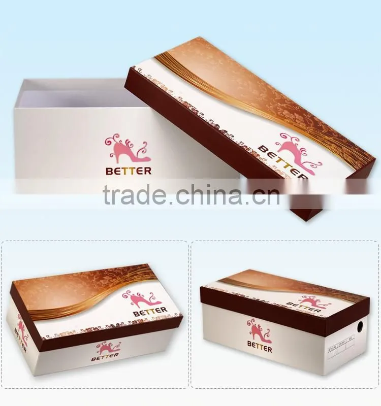 Wholesale Luxury Custom Color Printed Paper Shoe Packaging Box With Logo For High Heels
