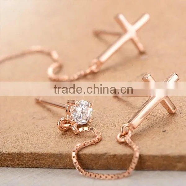 Cheap jewelry wholesale ear stud with flower shaped earrings