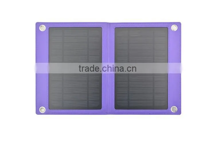 2016 newest charged product foldable solar charger 7W/flexible soalr panel usb