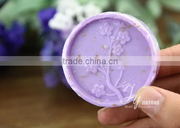 good quality beauty hotel soap with flower logo