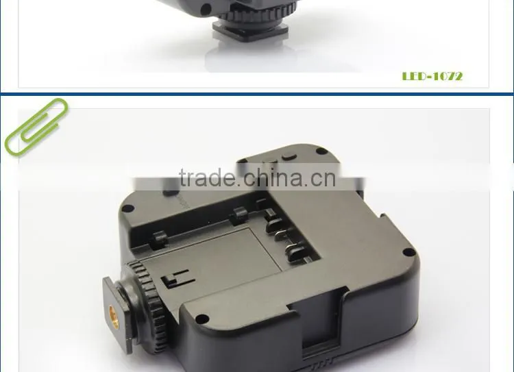 Small size 72pcs leds video light for mobilephone or camera with battery