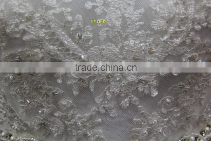 Small A-line with beading belt lace appliques sexy see through back wedding dress