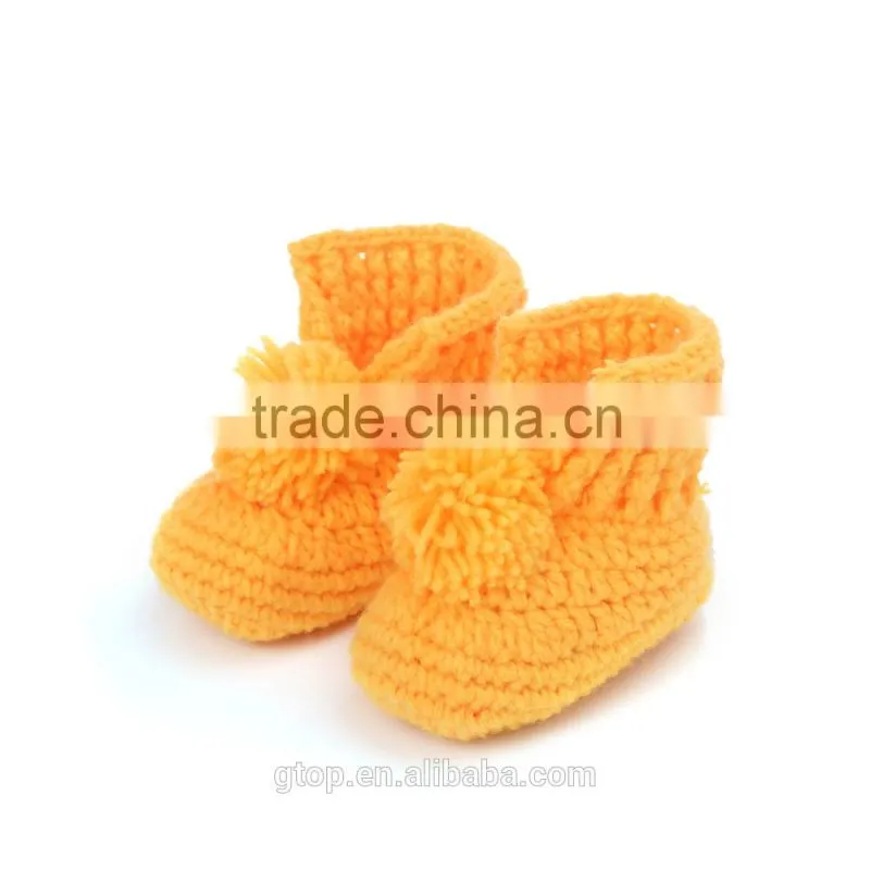 Baby Handmade Crochet Boots Shoes Supplier for 1-10 months old B-0012