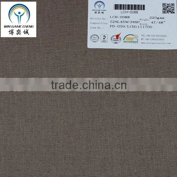 New Linen cotton blend spandex fabric textile