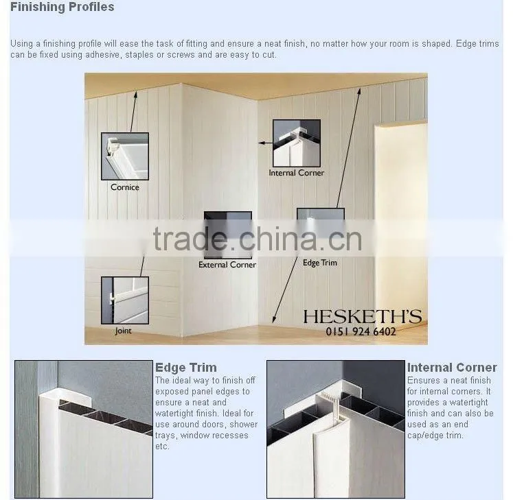 PVC Laminated Wall Cladding for interior decoration