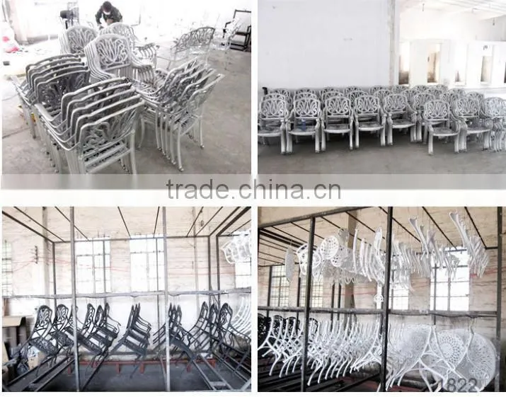 Cast aluminum Dining Set With Rectangle Table set outdoor furniture garden set