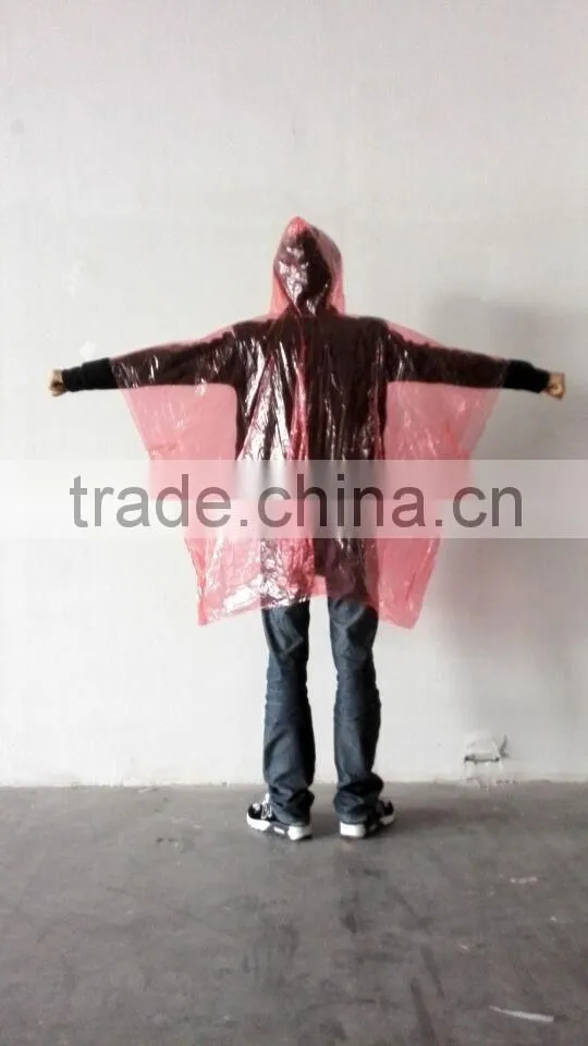 Promotional logo Disposable teenage Raincoats, Round Soccer ball Rain Poncho