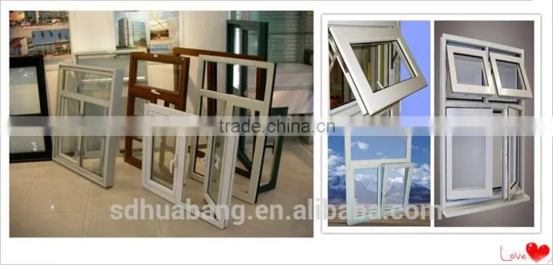 UPVC profile, PVC window profile for door & window, UV coating (blue white) PVC window profile