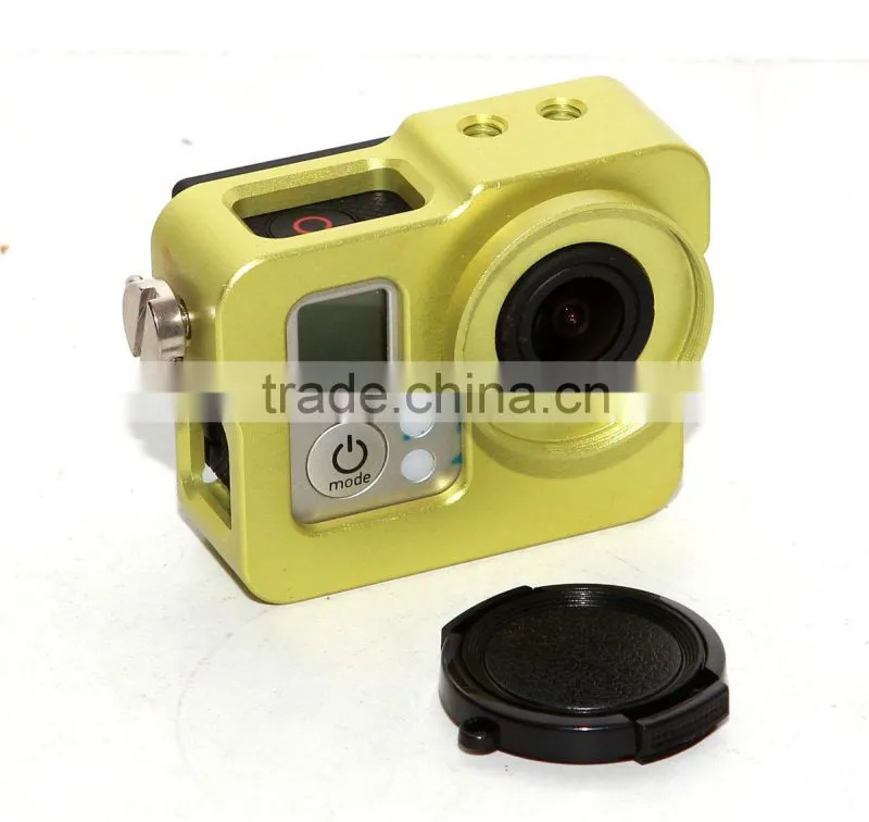 2015 New Telesin Professional go pro aluminum camera housing case for go pro 4/3+/3