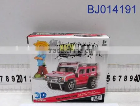 Hot sell plastic DIY assembled toy train funny 3D puzzle pull back toy
