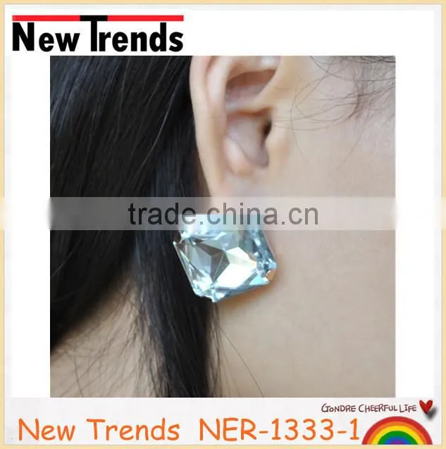 Fashion imitation jewelry crystal fashion square earring