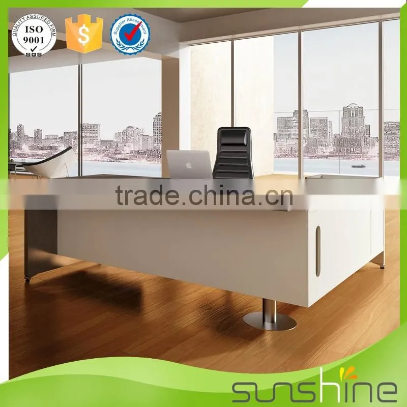 Sunshine Office Furniture Division Head Office Use Quick Assembly Wooden Work Table Middle Executive Desk With Drawers