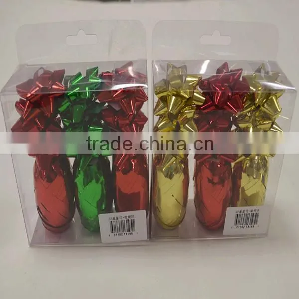 2015 Newest Colorful Metallic Star Gift Ribbon Bow
