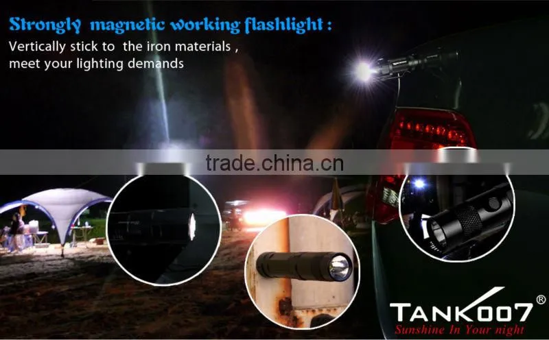 High powerful 2015 emergency magnet tactical led flashlight
